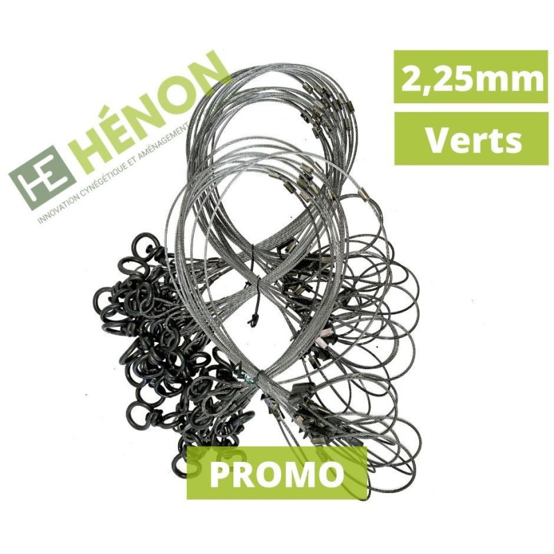 Lot de 30 collets verts diam. 2,25
