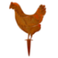 Silhouette de POULE à planter - Corten