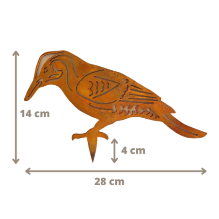 Silhouette de Pic Vert en acier Corten