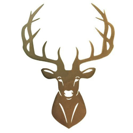 Silhouette de cerf en acier Corten