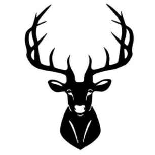Silhouette Tête de CERF à accrocher - peint