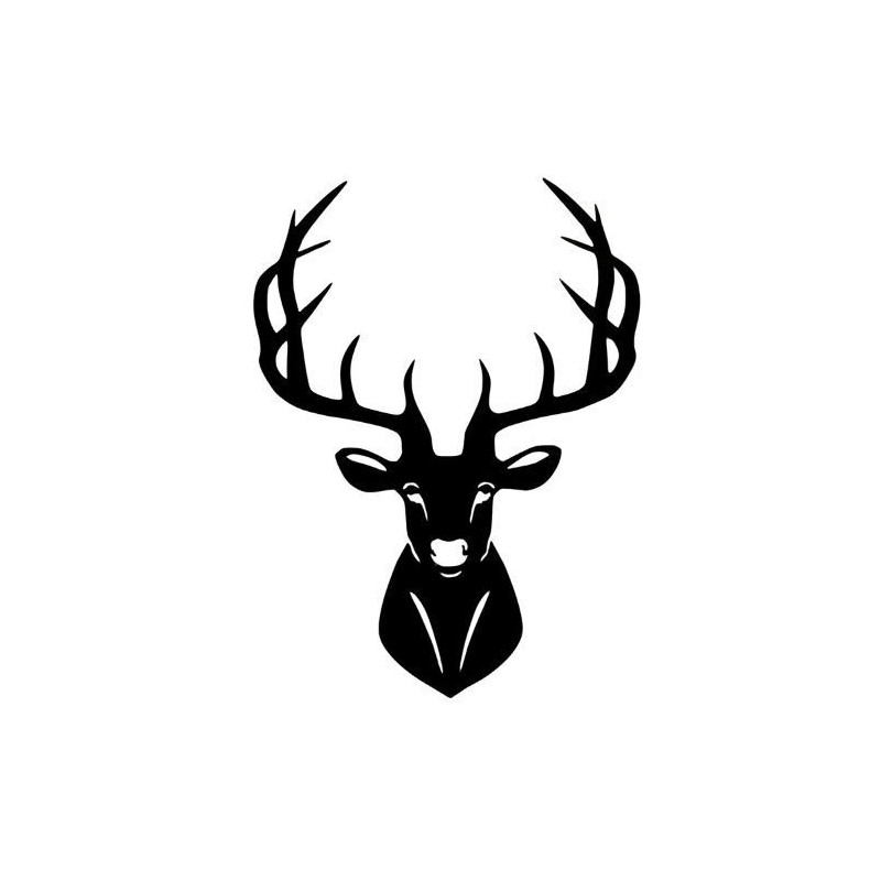 Silhouette Tête de CERF à accrocher - peint