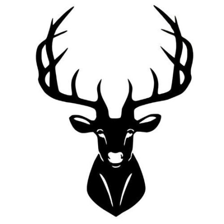 Silhouette Tête de CERF à accrocher - peint