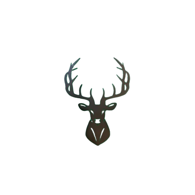 Silhouette Tête de CERF à accrocher - Corten