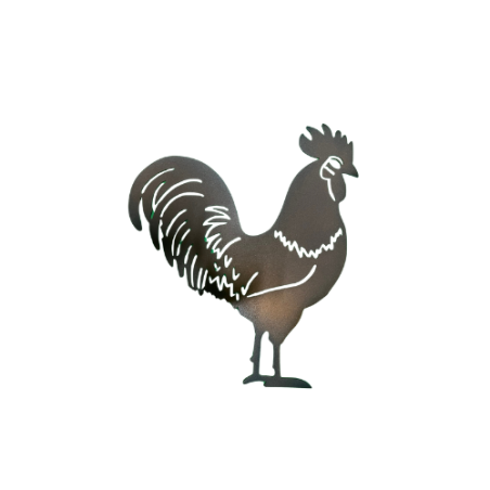 Silhouette COQ à accrocher - peint