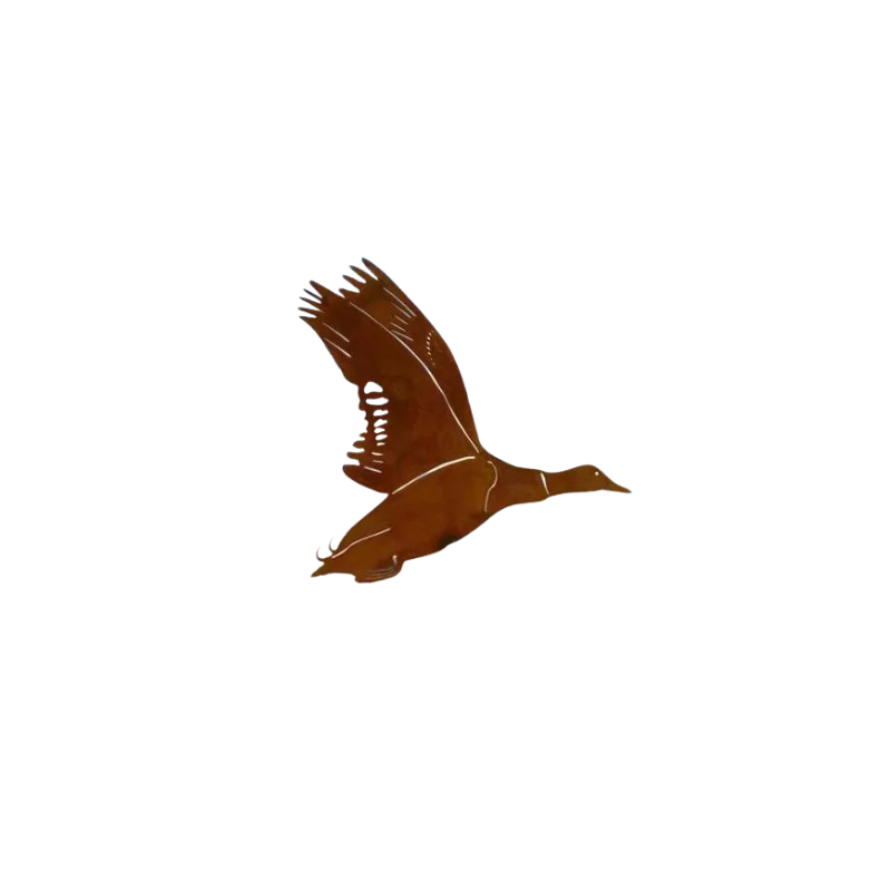 Silhouette CANARD COLVERT brut à accrocher - Corten