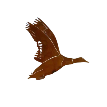 Silhouette CANARD COLVERT brut à accrocher - Corten
