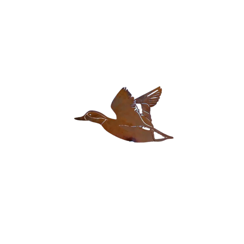 Silhouette de SARCELLE à accrocher - Corten