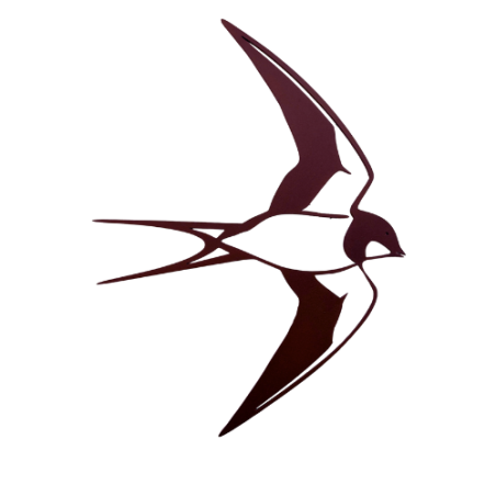 Silhouette HIRONDELLE à accrocher - peint