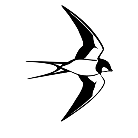 Silhouette HIRONDELLE à accrocher - peint