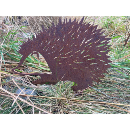 Silhouette HERISSON à planter - Corten