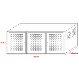 Dog crate triple size XS - Hénon Shop