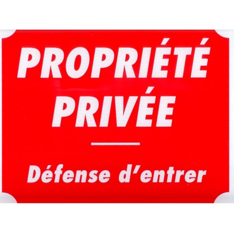 Pancarte propriété privée