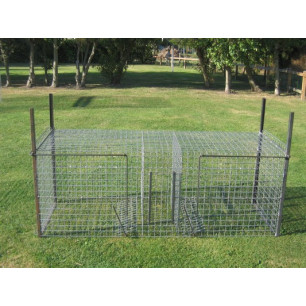 Cage à renard monobloc 2 entrées