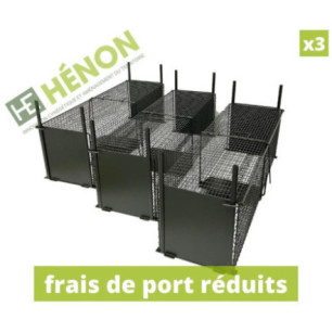Lot de 3 BAF 30x30x100