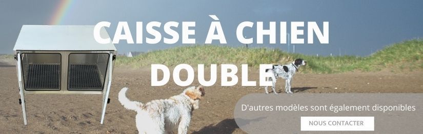 Caisse a chien alu double taille M - Hénon Shop